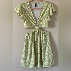 H&M Divided Yellow-n-Green Dress